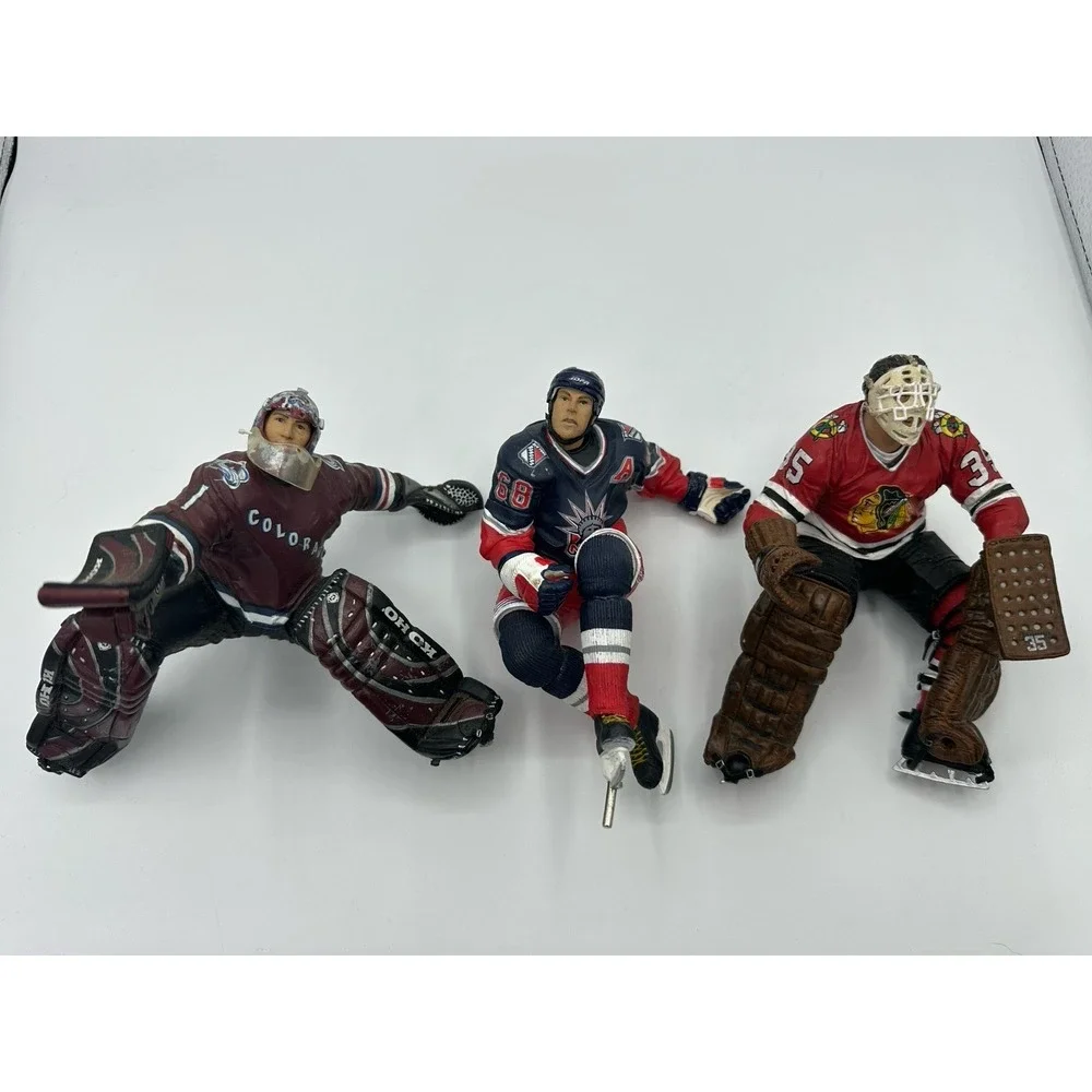 McFarlane NHL Sports Picks Figure Lot 3 Jagr Esposito Aebischer Loose